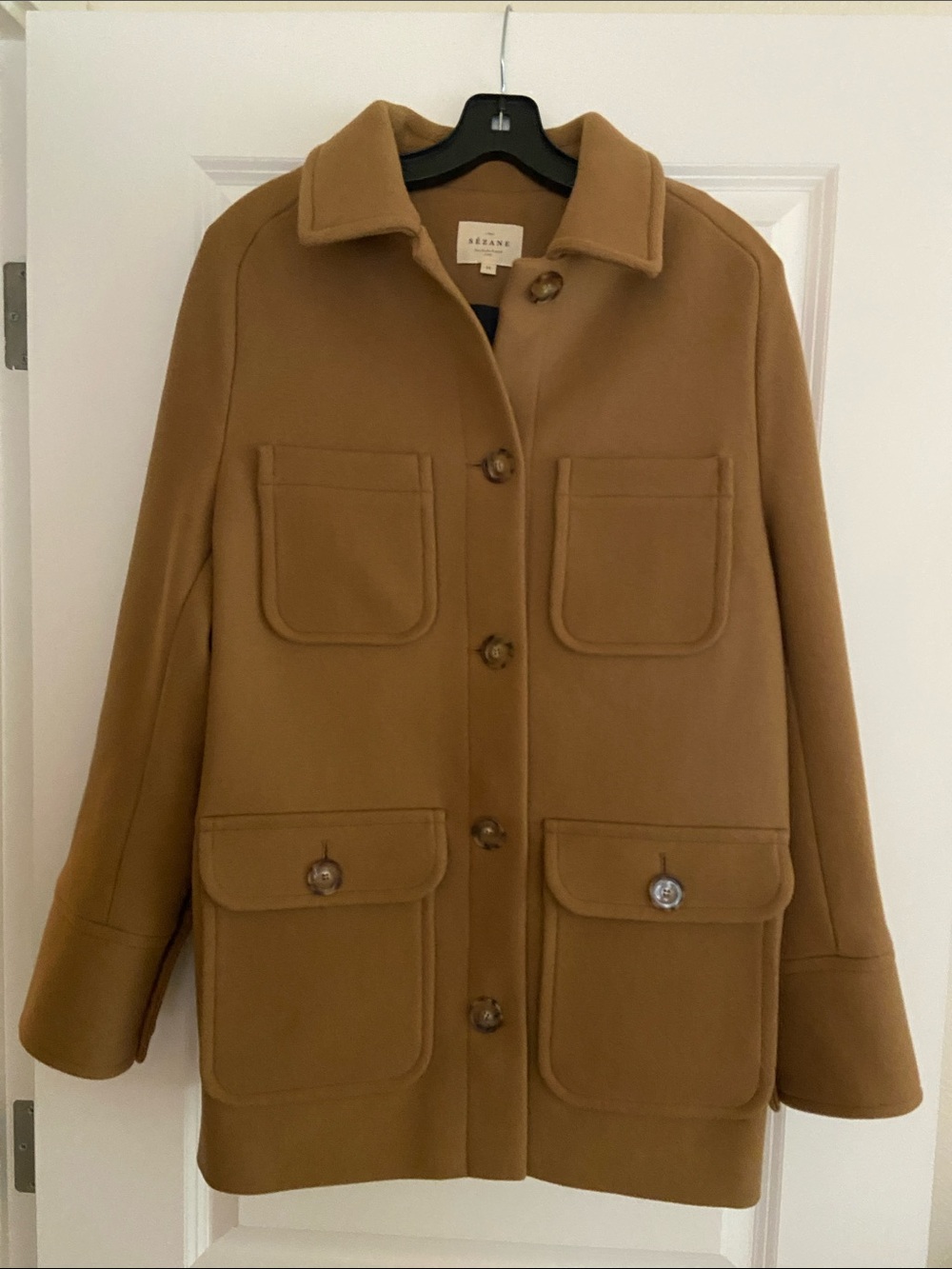 Sezane Paolo Coat in Camel - Size 2